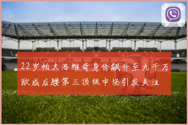 22岁帕夫洛维奇身价飙升至九千万欧成后腰第三顶级中场引发关注